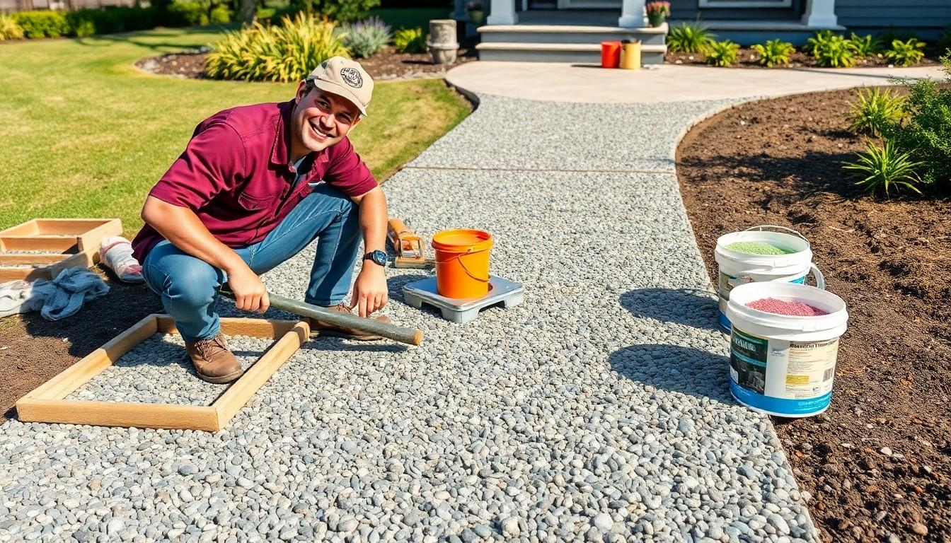 Install Exposed Aggregate Sidewalk cost in Providence
