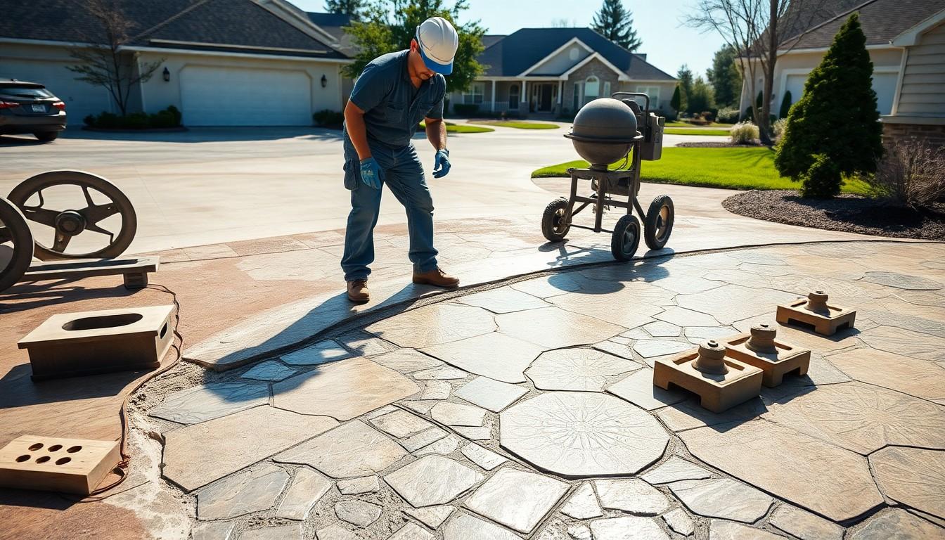 Install Stamped Concrete Driveways cost guide